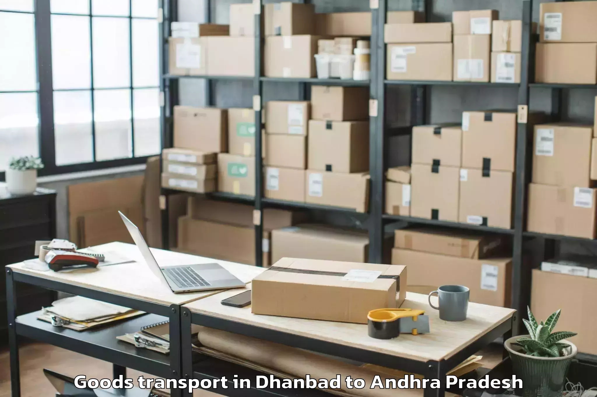 Leading Dhanbad to Mamidikuduru Goods Transport Provider